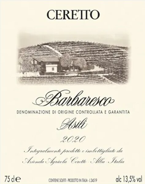 Barbaresco Asili bio 2021