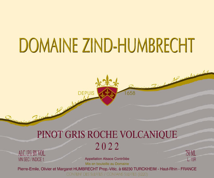 Pinot Gris bio Roche Volcanique 2022